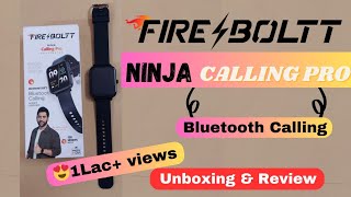 FireBoltt NINJA CALLING PRO Unboxing amp Review⚡️Best Bluetooth Calling Smartwatch⚡️quot183 Displayquot [upl. by Einnim]