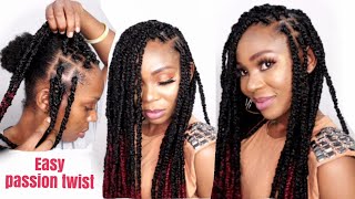 😱 Crochet Passion Twist  easy method of passion twist tutorial  protective style [upl. by Christianity]