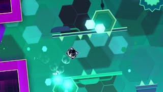 Hexagon Force in 22  quotCenter Forcequot by OmegaTeam18 3 Coins  Geometry Dash 22 [upl. by Josselyn]