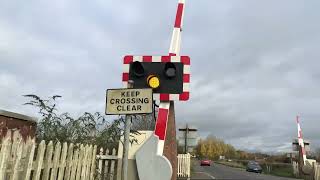 Mk1 AHB Barrier Gets Stuck Tailring Findern Level Crossing Derbyshire 161124 [upl. by Aetnahs]