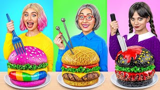 Wednesday vs Grandma Cooking Challenge  Funny Challenges by Multi DO [upl. by Ellerey]