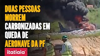 AERONAVE DA POLÍCIA FEDERAL CAI NO AEROPORTO DA PAMPULHA E DEIXA DOIS MORTOS [upl. by Johppa]