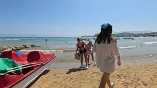 Sidari Beach  Corfu Greece2023  Walking Tour4k [upl. by Evelyn]