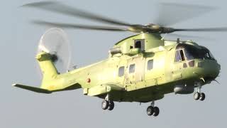 FIRST FLIGHT Polish Navy AW101 Merlin ZR285  Yeovil July 2021 [upl. by Thekla]