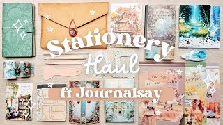 📔🖊️ JournalSay Stationery Haul  Notebook Stickers Washi Tapes Ephemera [upl. by Ycram]