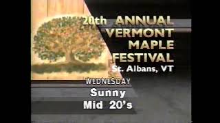 Vermont Maple Festival forecast on The Weather Channel  1987 [upl. by Araed959]