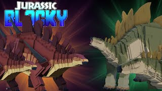 Estegossauro e Kentrossauro Gigantes Espinhosos  JURASSIC BLOCKY [upl. by Wakefield]