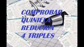 Comprobar quiniela reducida 4 triples [upl. by Johnathan]