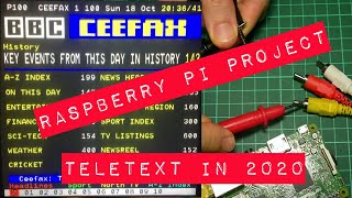 Teletext  Ceefax in 2020 using a Raspberry Pi 3 [upl. by Gore]