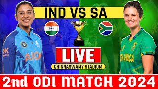 Live Match India Womens vs South Africa Womens 2nd Odi Match  Today Live Cricket Match Indw vs Saw [upl. by Nerrag]