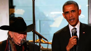 President sings along with Willie Nelson [upl. by Shayna]