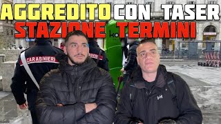 Aggredito alla Stazione Termini con un Taser per una rapina [upl. by Ihsakat228]