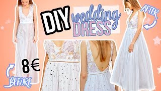 DIY Vestido de boda  Transformando un vestido de Aliexpress [upl. by Ainigriv]