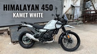 Royal Enfield Himalayan 450 Kamet White🔥Review  All Details  Motorxone [upl. by Inail559]