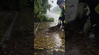 Emergency Drain Clearing Unclogging StormFlooded Streets [upl. by Elfont443]