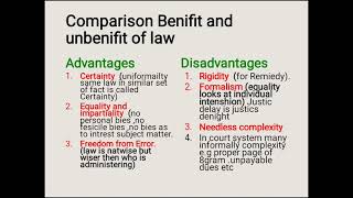 purpose of Law Advantages and Disadvantages of Codified Law LLB part 1 important topic [upl. by Aihsat]