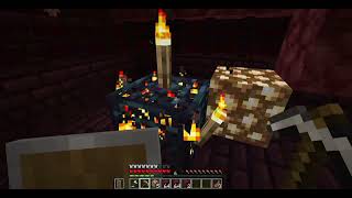 Lighting up a Blaze Spawner Glowstone Adventure in the Nether  Minecraft Single Player [upl. by Frayda]