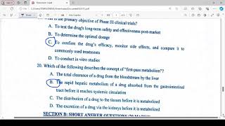 BASIC PHARMACOLOGY PAST PAPER 1 [upl. by Nilats541]