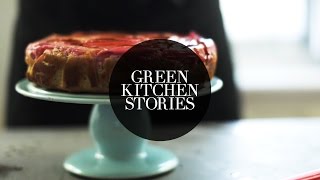 Rhubarb UpsideDown Yogurt Cake  Green Kitchen Stories [upl. by Annwahs]