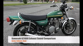 KZ1000 Exhaust Sound  Kerker Delkevic Stock [upl. by Raman]