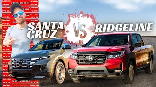 Honda Ridgeline vs Hyundai Santa Cruz I MADE 15 CALCULATIONS SO YOU WOULDNT HAVE TO [upl. by Joyce]