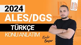 1 2024 ALES  DGS Türkçe  Sözcükte Anlam 1  Kadir BAŞAR [upl. by Jorie]