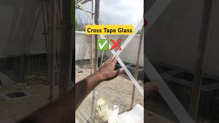 Cross Tape Glass❌✅ Why put cross of tape on windows home glass shorts masking tape on glass [upl. by Trepur886]