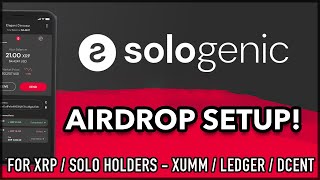 SOLO Airdrop Setup XRP  SOLO Snapshot  XUMM App Ledger DCENT [upl. by Lesh]