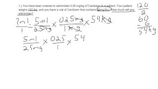 Paramedic WeightBased Amount Calculation Cardizem [upl. by Rafa]