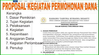 Cara membuat proposal kegiatan peromohonan dana [upl. by Divan]