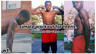 simple workout to start building muscle for beginners and teens [upl. by Nnylcaj]