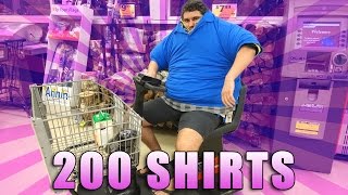 WEARING 200 SHIRTS IN THE GROCERY STORE [upl. by Yssac]