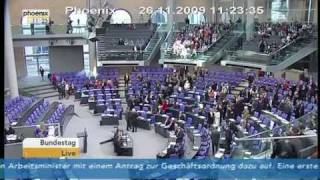 Video Debatte und Abstimmung im Bundestag 26112009 [upl. by Nezam]