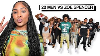 20 MEN VS 1 YOUTUBER ZOESPENCER [upl. by Nilauqcaj]