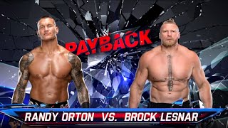 WWE 2K24  RANDY ORTON VS BROCK LESNAR FIGHT PAYBACK  FULL MATCH  WWE 2K24 GAMEPLAY [upl. by Heppman182]