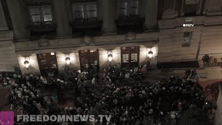 BREAKING Columbia University STORMED Hamilton Hall [upl. by Zerep317]