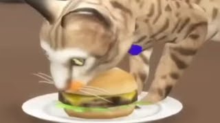 GrayStillPlays  NattiKay Tonsils eating a Burger😺➕🍔🟰🤣 [upl. by Adelbert541]