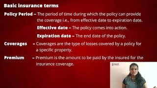 Basic terms in insurance world [upl. by Eittik874]