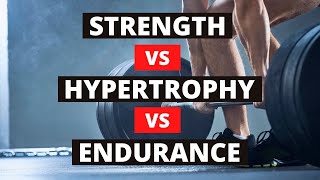 Strength vs Hypertrophy vs Endurance training explained [upl. by Elleivad]