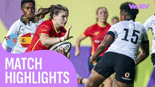 Last minute DRAMA that decides title 🤯  Fiji v Spain  Highlights  WXV 3 [upl. by Anivad95]