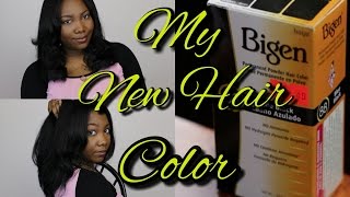 Coloring My Hair using Bigen SemiPermanent Hair Color [upl. by Peatroy]