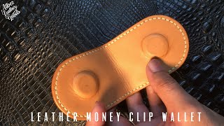 Our making Handmade Leather Money clip  LEATHER MONEY CLIP WALLET  MONEY CLIP FREE PDF PATTERN [upl. by Carney588]