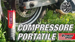 Compressore Portatile Per MOTO e AUTO con riserva ULTIMATE SPEED ora a 29 € [upl. by Arteid]