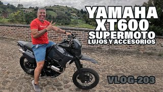 V203  Yamaha XT600 Supermotard  Lujos y Accesorios [upl. by Kruse167]