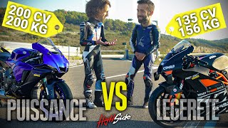 Puissance ou légèreté   Yamaha R1 vs KTM RC8C [upl. by Aik]