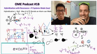 Tricky Diazomethane Hybridization amp Resonance Made Easy  OME Pod Ep 1B Organic Chemistry [upl. by Andryc]