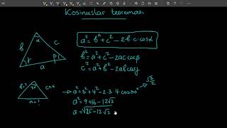 13 Kosinuslar teoremasi  GEOMETRIYA [upl. by Affrica]