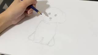 How to draw a cute dog [upl. by Trilby24]