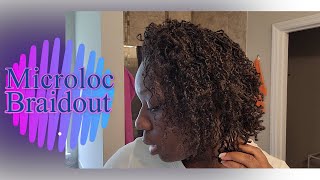 DIY Microlocs  BRAID OUT  Loc Journey  Interlocks [upl. by Ertnom]