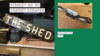 Restoring a Sweetheart Stanley No 8o Cabinet Scraper [upl. by Arihsat]